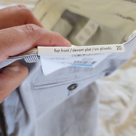 Calvin Klein Big Boys Flat Front Striped Casual Pants size 20 NWT - Picture 7 of 7